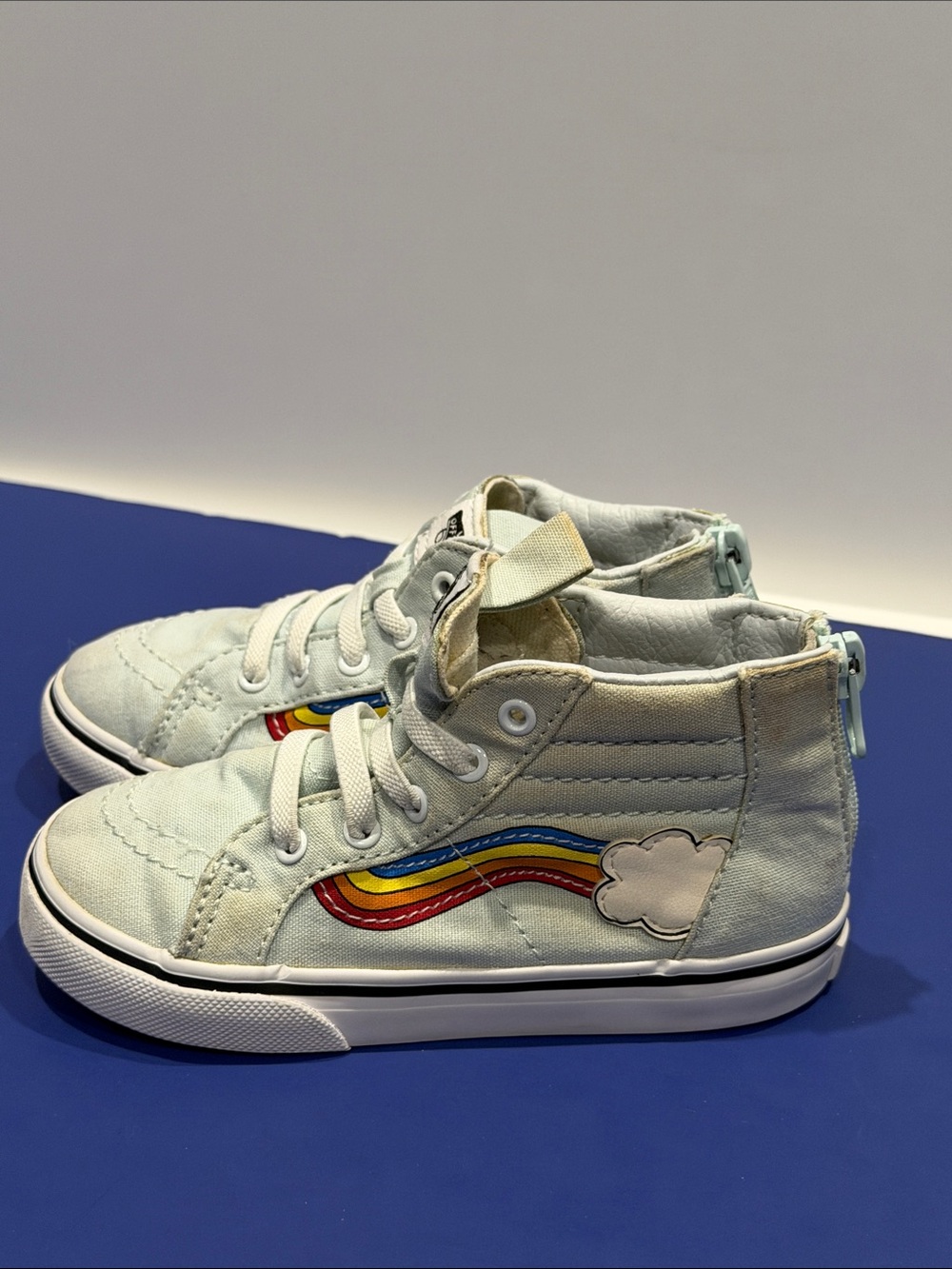 VANS SK8 rainbow sneakers ZIP SHOES KIDS toddler 9 HIGH TOPS - SHOES